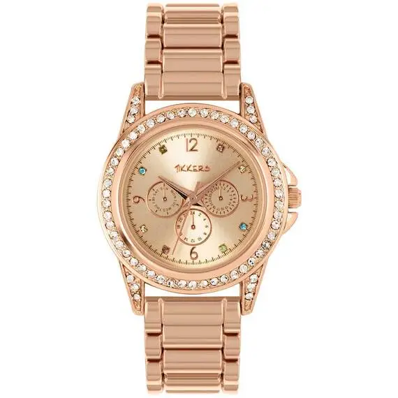 TIKKERS Girls Rose Gold Bracelet Multicolor Stones ATK1053