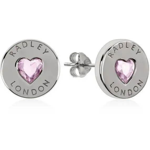 RADLEY LONDON Love Hearts Ασημένια Σκουλαρίκια Από Ασήμι 925 Με Ζιργκόν RYJ1137
