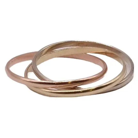KALOUSTIAN Τρίβερο Σε Λευκό Κίτρινο Και Ροζ Χρυσό 14K KALST14