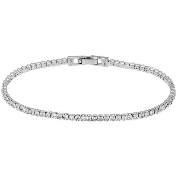 PRINCESILVERO Βραχιόλι Ριβιέρα Από Ασήμι 925 2x2mm Με Ζιργκόν 3ZK-BR136-1
