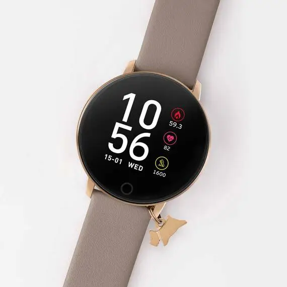 RADLEY LONDON Series 05 Smartwatch With Charm Rose Gold and Grey Leather RYS05-2098-INT, image 2