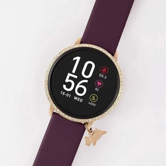 RADLEY LONDON Series 05 Smartwatch With Charm Rose Gold and Burgundy Leather RYS05-2106-INΤ, image 2
