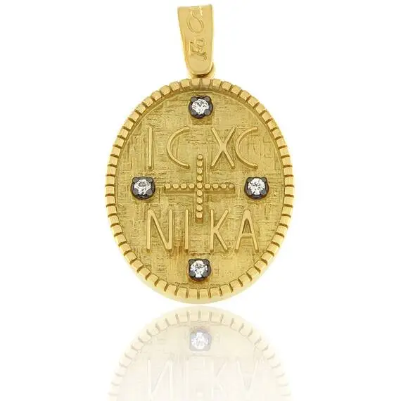 FACADORO Κωνσταντινάτο Σε Κίτρινο Χρυσό 14K Με Ζιργκόν ΚΩΝ-000018Κ