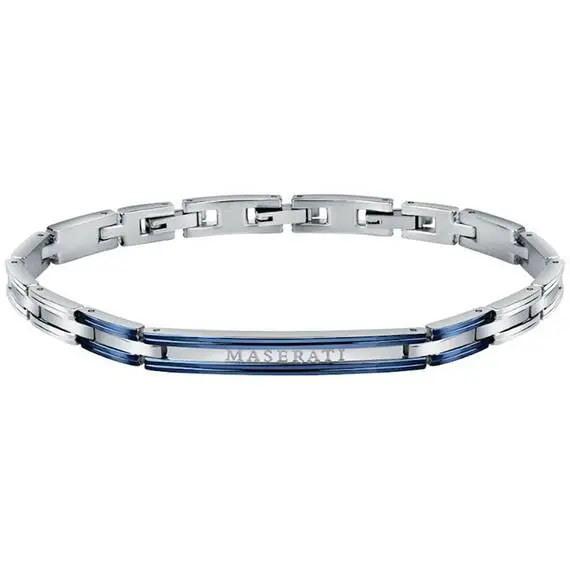 MASERATI Δίχρωμο Βραχιόλι Από Ανοξείδωτο Ατσάλι 22cm JM121ATK11
