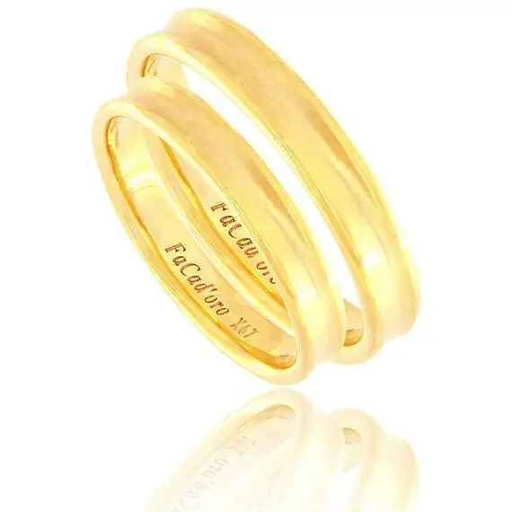 FACADORO Wedding Ring With Pattern Gold K14 WR-96G