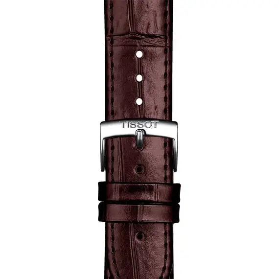 TISSOT Αυθεντικό Καφέ Δερμάτινο Λουράκι 20/18 T852043013