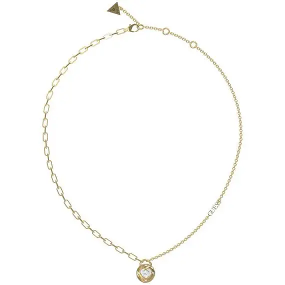 GUESS STEEL Rolling Hearts Χρυσό Κολιέ Με Ζιργκόν 40.64cm-45.72cm JUBN03350JWYGT-U
