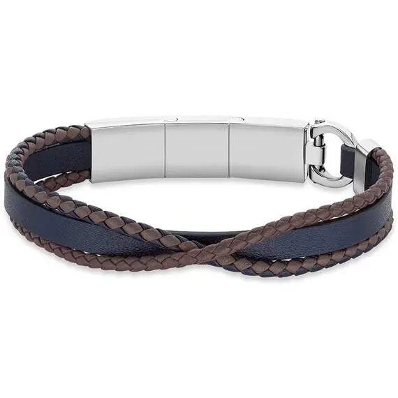 CERRUTI Shuffle Βραχιόλι Από Δέρμα Και Ανοξείδωτο Ατσάλι CIAGB2127901