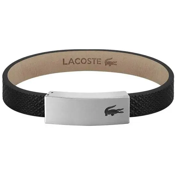 LACOSTE Leather Stainless Steel Bracelet 2040110