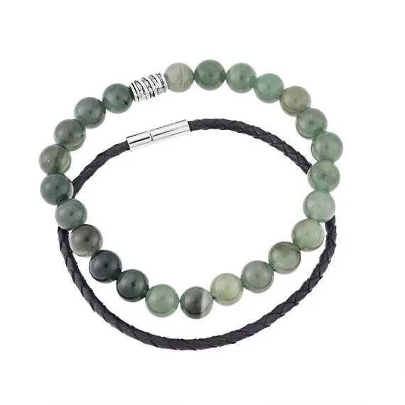 Βραχιόλια Senza Men&#039;s Black &amp; Green Set