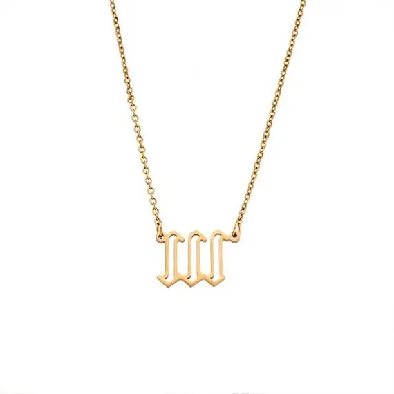 Κολιέ Senza Stainless Steel Gold Plated, Angel Numbers