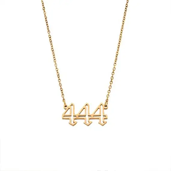 Κολιέ Senza Stainless Steel Gold Plated, Angel Numbers