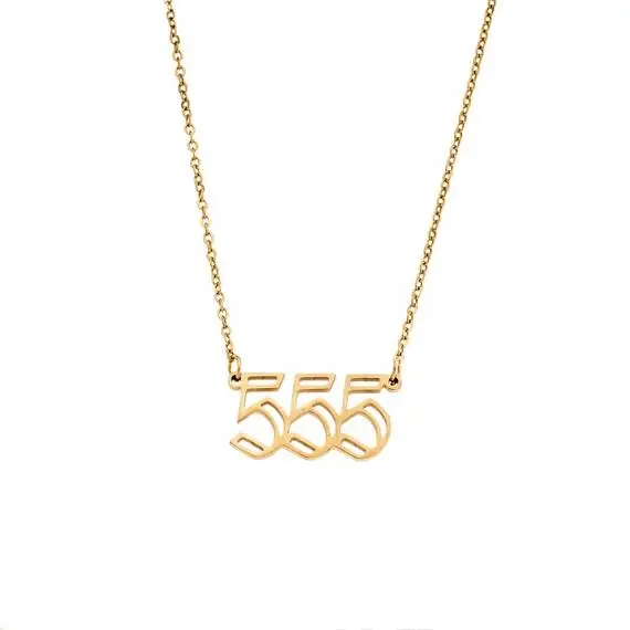 Κολιέ Senza Stainless Steel Gold Plated, Angel Numbers