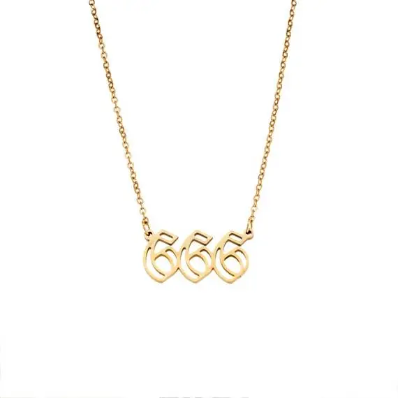 Κολιέ Senza Stainless Steel Gold Plated, Angel Numbers