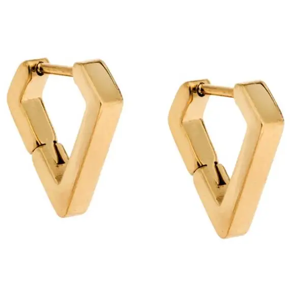 Σκουλαρίκια Κρίκοι SENZA Gold Plated Steel 1.4 cm