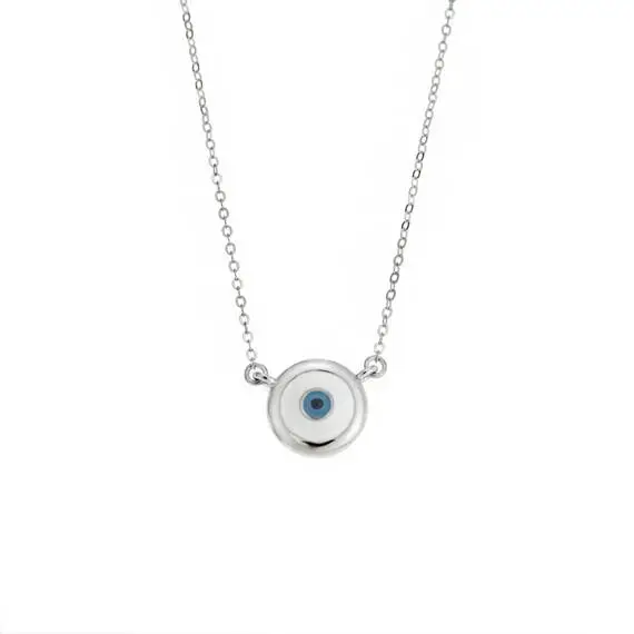 Κολιέ Senza Silver 925, Ματάκι με σμάλτο