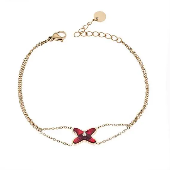 Βραχιόλι Senza Gold -Bordeaux Steel