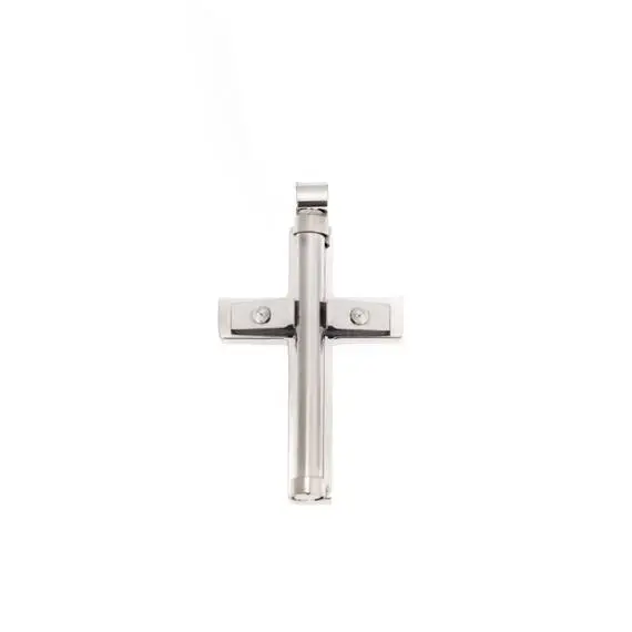 Κολιέ Senza Men&#039;s Steel, Σταυρός από Ατσάλι