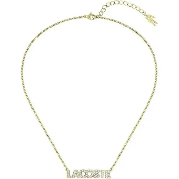 LACOSTE Script Χρυσό Κολιέ Από Ανοξείδωτο Ατσάλι 40cm-45cm 2040061