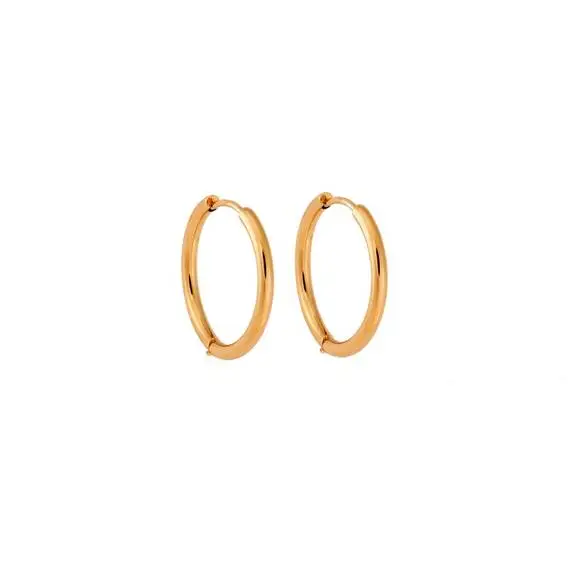 Σκουλαρίκια Γυναικεία SENZA Gold Plated Steel, κρικάκι 1.9 cm