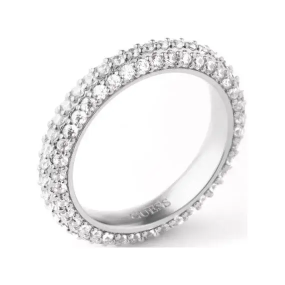 GUESS STEEL Infinity Ασημένιο Δαχτυλίδι Με Ζιργκόν JUBR04672JWRH
