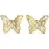 GUESS STEEL Chrysalis Χρυσά Σκουλαρίκια Πεταλούδες Με Ζιργκόν JUBE04108JWYGT-U