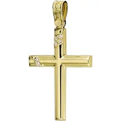 TRIANTOS Σταυρός Σε Κίτρινο Χρυσό 14K Με Ζιργκόν 1.7.1020Y