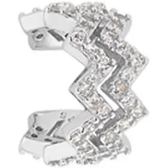 PRINCESILVERO Σκουλαρίκι EAR CUFF Κεραυνός Με Πέτρες Από Ασήμι 925 1O-SC018-1