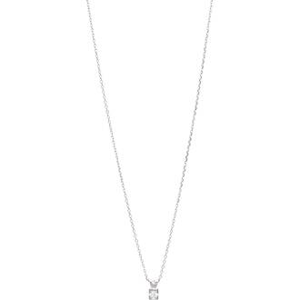 PRINCESILVERO Κολιέ Μονόπετρο Από Ασήμι 925 45cm 3A-KD561-1