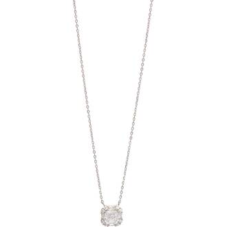 PRINCESILVERO Κολιέ Με Λευκές Πέτρες Από Ασήμι 925 45cm 413-2003-12