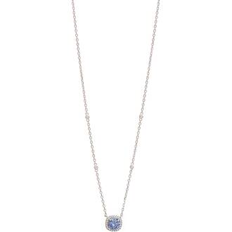 PRINCESILVERO Κολιέ Ροζέτα Τετράγωνη Με Πέτρα Tranzanite Από Ασήμι 925 45cm 413-2005-1