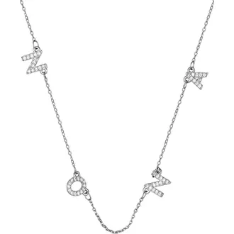 PRINCESILVERO Κολιέ Νονά Με Πέτρες Από Ασήμι 925 45cm 4A-KD754-1