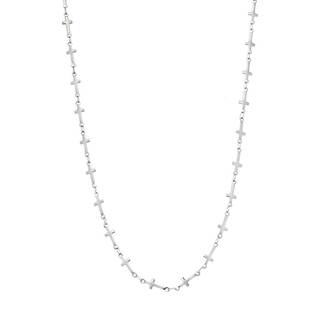 Καδένα Senza Stainless Steel Silver, με Σταυρούς