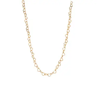 Καδένα Senza Stainless Steel Gold Plated, με Καρδούλες