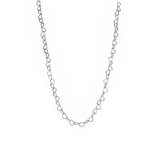 Καδένα Senza Stainless Steel Silver, με Καρδούλες