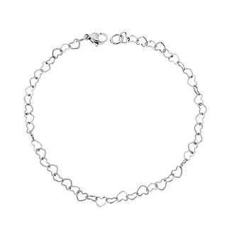 Βραχιόλι Senza Stainless Steel Silver, με Καρδούλες