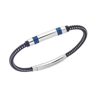 Βραχιόλι Senza Men&#039;s Steel, με Μπλε στοιχεία