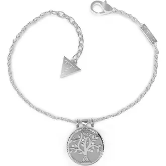 GUESS STEEL Talismania Βραχιόλι Με Ζιργκόν 18.41cm JUBB01437JWRHS
