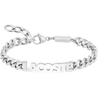 LACOSTE Script Βραχιόλι Από Ανοξείδωτο Ατσάλι 19cm 2040476