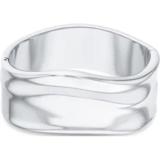CALVIN KLEIN Elemental Βραχιόλι Χειροπέδα Από Ανοξείδωτο Ατσάλι 17.5cm 35000640