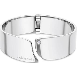 CALVIN KLEIN Cherished Βραχιόλι Χειροπέδα Από Ανοξείδωτο Ατσάλι 17.5cm 35000659