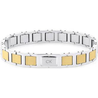 CALVIN KLEIN Enhance Βραχιόλι Δίχρωμο Από Ανοξείδωτο Ατσάλι 19cm 35100009