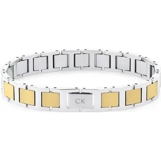 CALVIN KLEIN Enhance Βραχιόλι Δίχρωμο Από Ανοξείδωτο Ατσάλι 19cm 35100009