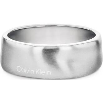 CALVIN KLEIN Metallic Waves Δαχτυλίδι Από Ανοξείδωτο Ατσάλι 35100037H