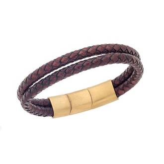 Βραχιόλι Senza Men&#039;s Steel Blue Leather Strap