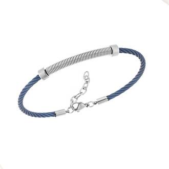 Βραχιόλι Senza Men&#039;s Steel, με Μπλε στοιχεία