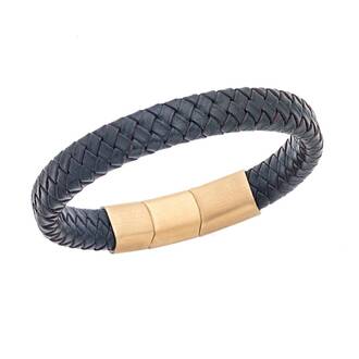 Βραχιόλι Senza Men&#039;s Stainless Steel - Chaki Leather Strap