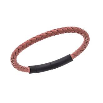 Βραχιόλι Senza Steel Pink Leather Strap