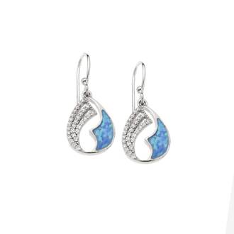 Σκουλαρίκια Senza από ασήμι 925, Opal