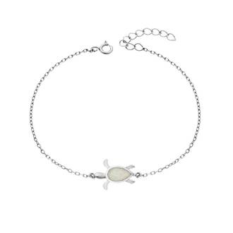 Βραχιόλι Senza από ασήμι 925, χελωνίτσα με Opal